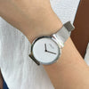 Couple Metal Alloy Belt Chain Watch Round Dial Retro Simple Leisure Style
