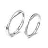 Couple Mobius Ring 925 Sterling Silver Geometric Electroplated Jewelry