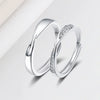 Couple Mobius Ring Sterling Silver Geometric Electroplating Style