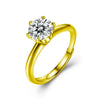 Couple Moissanite Ring 925 Sterling Silver Simple Geometric Electroplated