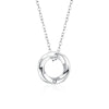 Couple Necklace S925 Sterling Silver Moissanite Heartshaped Pendant With Cross Chain