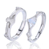 Couple Opening Ring S925 Silver Electroplated