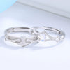 Couple Opening Ring S925 Silver Electroplated