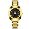 Couple Quartz Watch Alloy Case Stainless Steel Strap Oval Dial Business Style Waterproof