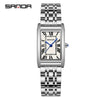 Couple Quartz Watch Square Alloy Alloy Case Steel Band Business Style Waterproof