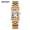 Couple Quartz Watch Square Alloy Alloy Case Steel Band Business Style Waterproof
