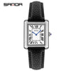 Couple Quartz Watches Square Zinc Alloy Case Mineral Tempered Glass Mirror Stainless Steel Buckle Casual Style Waterproof