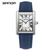 Couple Quartz Watches Square Zinc Alloy Case Mineral Tempered Glass Mirror Stainless Steel Buckle Casual Style Waterproof