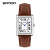 Couple Quartz Watches Square Zinc Alloy Case Mineral Tempered Glass Mirror Stainless Steel Buckle Casual Style Waterproof