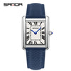Couple Quartz Watches Square Zinc Alloy Case Mineral Tempered Glass Mirror Stainless Steel Buckle Casual Style Waterproof