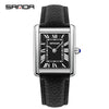Couple Quartz Watches Square Zinc Alloy Case Mineral Tempered Glass Mirror Stainless Steel Buckle Casual Style Waterproof