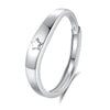Couple Ring S925 Silver Star Design Diamond Styling Wholesale