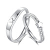 Couple Ring S925 Silver Star Design Diamond Styling Wholesale