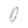 Couple Ring 925 Silver Geometric Moissanite Inlay Sweet Minimalist Style