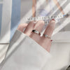Couple Ring 925 Sterling Silver Angel Wings Geometric Pattern Electroplated Jewelry