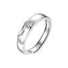 Couple Ring 925 Sterling Silver Angel Wings Geometric Pattern Electroplated Jewelry