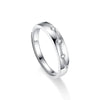Couple Ring Sterling Silver Diamond Geometric Simple Style