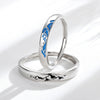 Couple Ring Sterling Silver 925 Dripping Oil Retro Creative Design