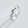 Couple Ring Sterling Silver 925 Dripping Oil Retro Creative Design