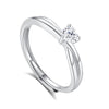 Couple Ring 925 Sterling Silver Geometric Design
