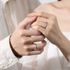 Couple Ring 925 Sterling Silver Geometric Design