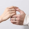 Couple Ring 925 Sterling Silver Geometric Style