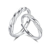 Couple Ring 925 Sterling Silver Geometric Style