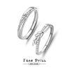 Couple Ring 925 Sterling Silver Wheat Ear Flowers Diamond Style