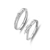 Couple Ring 925 Sterling Silver Wheat Ear Flowers Diamond Style