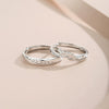 Couple Ring 925 Sterling Silver Wheat Ear Flowers Diamond Style