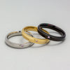 Couple Ring Titanium Steel Geometric Real Gold Inlaid Furnace Electroplated