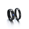 Couple Ring Titanium Steel Geometric Real Gold Inlaid Furnace Electroplated