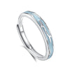 Couple Rings 925 Sterling Silver Electroplating Luminous Jewelry