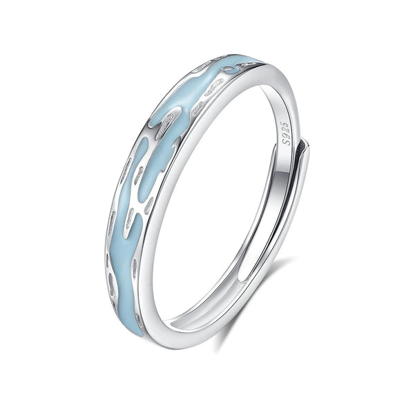 Couple Rings 925 Sterling Silver Electroplating Luminous Jewelry