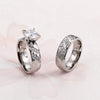Couple Rings Titanium Steel Light Luxury Wave Pattern Electroplated