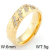 Couple Rings Titanium Steel Light Luxury Wave Pattern Electroplated
