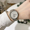 Couple Square Retro Style Watch With Stainless Steel Strap And Alloy Case