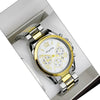 Couple Stainless Steel And Alloy Quartz Watch Set With Round Dial And Fashionable Style