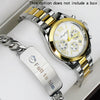 Couple Stainless Steel And Alloy Quartz Watch Set With Round Dial And Fashionable Style