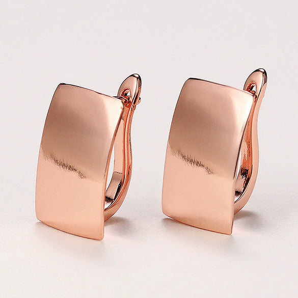 Couple Style Rectangular Geometric Copper Earrings