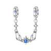 Couple Sun Moon Safety Chain Charm Hanging Beads Diy Jewelry Accessories Bracelet Necklace Silver Plated Dripping Oil Original Design