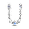 Couple Sun Moon Safety Chain Charm Hanging Beads Diy Jewelry Accessories Bracelet Necklace Silver Plated Dripping Oil Original Design