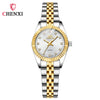 Couple's Business Style Quartz Watch With Rhinestones Alloy Case Stainless Steel Band And Round Dial