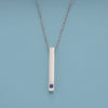 Couples Cuboid Stainless Steel Necklace With Geometric Pattern And Electroplating Treatment