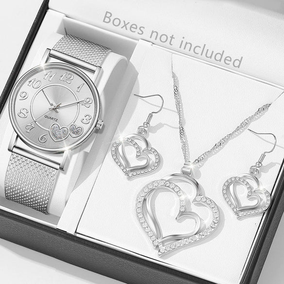 Couple's Leisure Style Alloy Watch With Round Dial