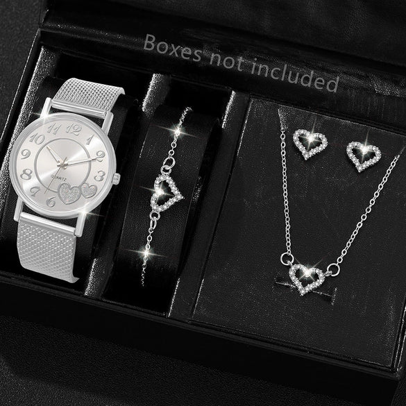 Couple's Leisure Style Alloy Watch With Round Dial