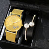Couple's Leisure Style Alloy Watch With Round Dial