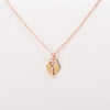 Couples Love Concentric Lock And Key Necklace Titanium Steel Heart Pattern Electroplating