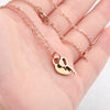 Couples Love Concentric Lock And Key Necklace Titanium Steel Heart Pattern Electroplating