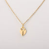 Couples Love Concentric Lock And Key Necklace Titanium Steel Heart Pattern Electroplating
